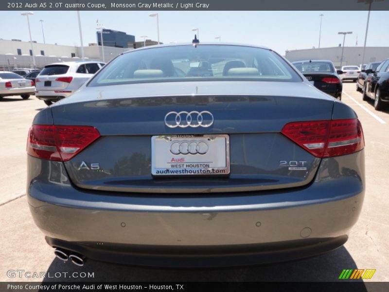 Monsoon Gray Metallic / Light Gray 2012 Audi A5 2.0T quattro Coupe