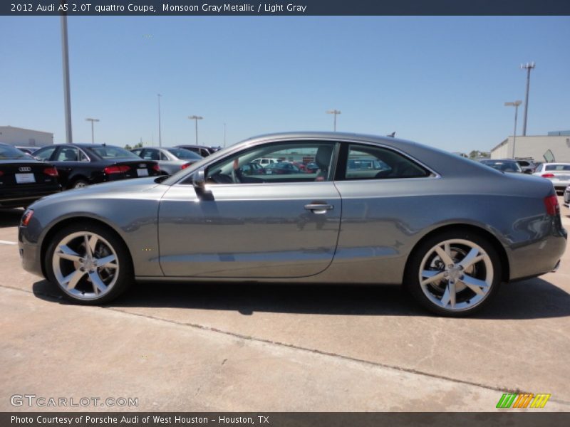Monsoon Gray Metallic / Light Gray 2012 Audi A5 2.0T quattro Coupe
