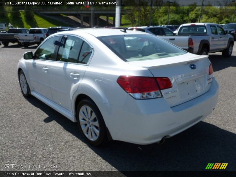 Satin White Pearl / Warm Ivory 2011 Subaru Legacy 3.6R Limited