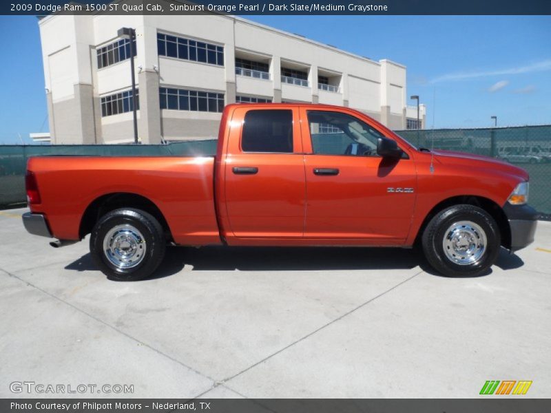 Sunburst Orange Pearl / Dark Slate/Medium Graystone 2009 Dodge Ram 1500 ST Quad Cab