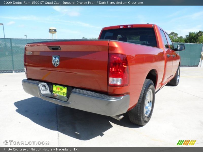 Sunburst Orange Pearl / Dark Slate/Medium Graystone 2009 Dodge Ram 1500 ST Quad Cab