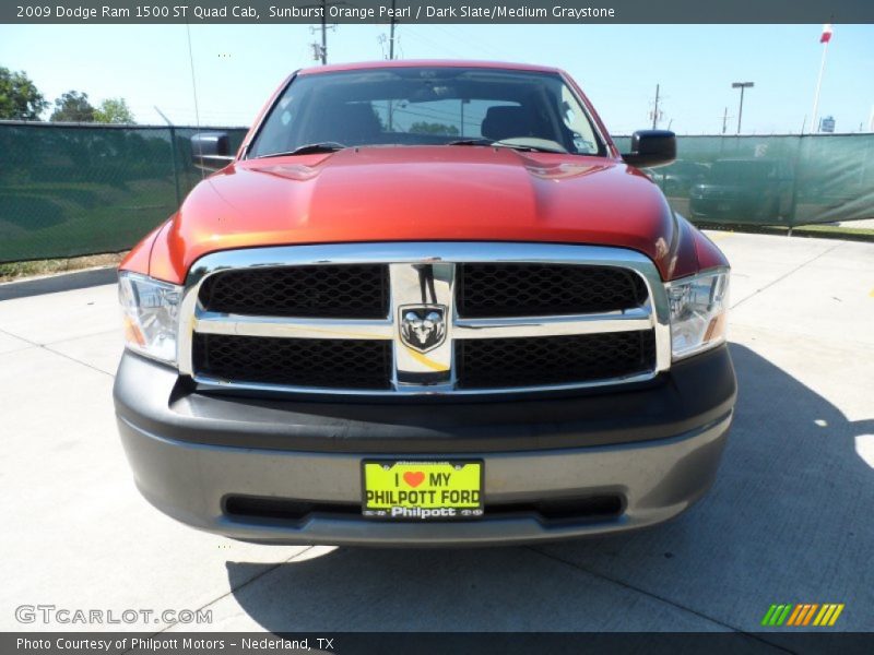 Sunburst Orange Pearl / Dark Slate/Medium Graystone 2009 Dodge Ram 1500 ST Quad Cab