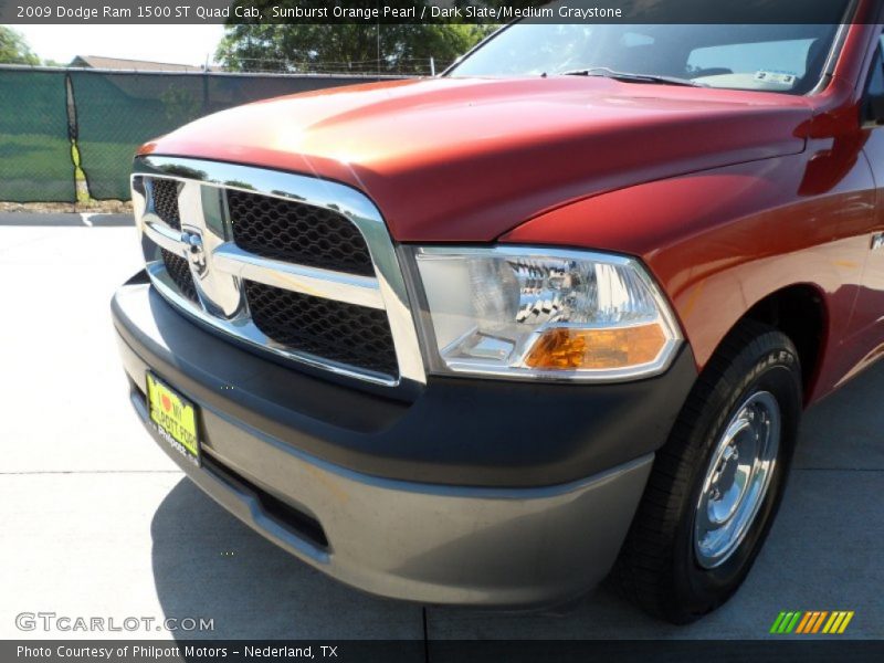 Sunburst Orange Pearl / Dark Slate/Medium Graystone 2009 Dodge Ram 1500 ST Quad Cab