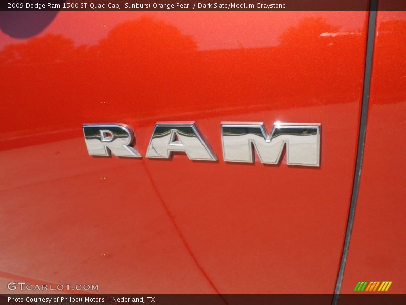 Sunburst Orange Pearl / Dark Slate/Medium Graystone 2009 Dodge Ram 1500 ST Quad Cab