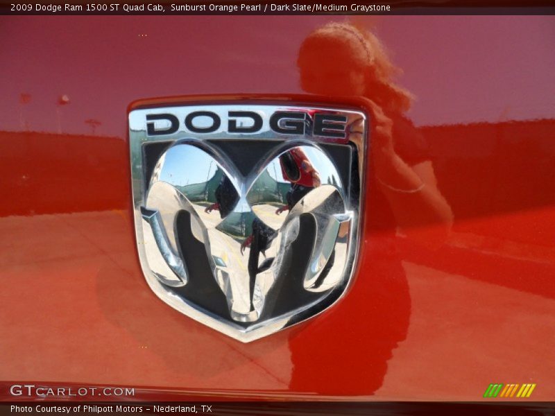 Sunburst Orange Pearl / Dark Slate/Medium Graystone 2009 Dodge Ram 1500 ST Quad Cab