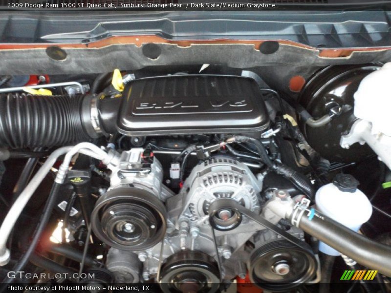 Sunburst Orange Pearl / Dark Slate/Medium Graystone 2009 Dodge Ram 1500 ST Quad Cab