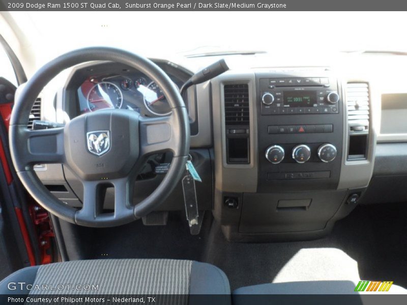 Sunburst Orange Pearl / Dark Slate/Medium Graystone 2009 Dodge Ram 1500 ST Quad Cab