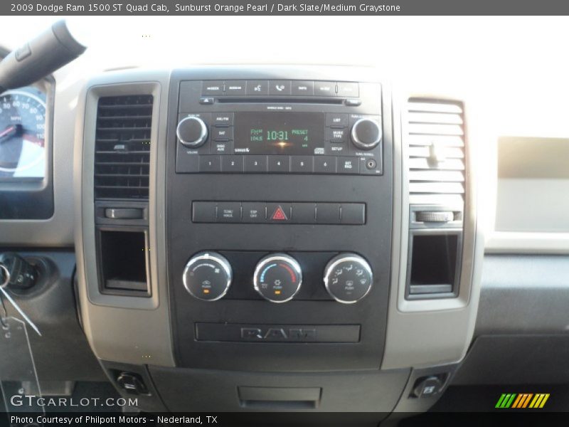 Sunburst Orange Pearl / Dark Slate/Medium Graystone 2009 Dodge Ram 1500 ST Quad Cab