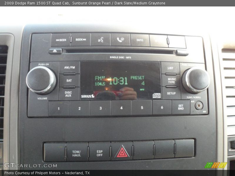 Sunburst Orange Pearl / Dark Slate/Medium Graystone 2009 Dodge Ram 1500 ST Quad Cab