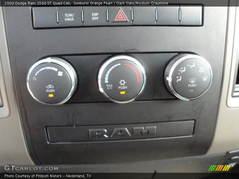 Sunburst Orange Pearl / Dark Slate/Medium Graystone 2009 Dodge Ram 1500 ST Quad Cab