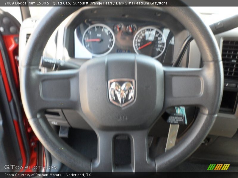 Sunburst Orange Pearl / Dark Slate/Medium Graystone 2009 Dodge Ram 1500 ST Quad Cab