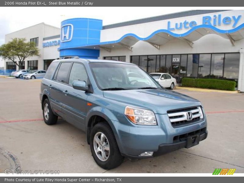 Steel Blue Metallic / Gray 2006 Honda Pilot EX-L