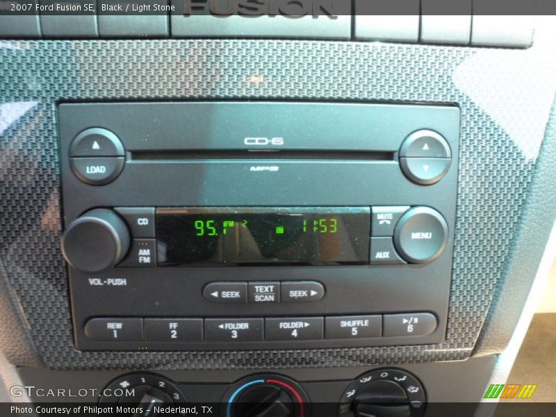 Black / Light Stone 2007 Ford Fusion SE