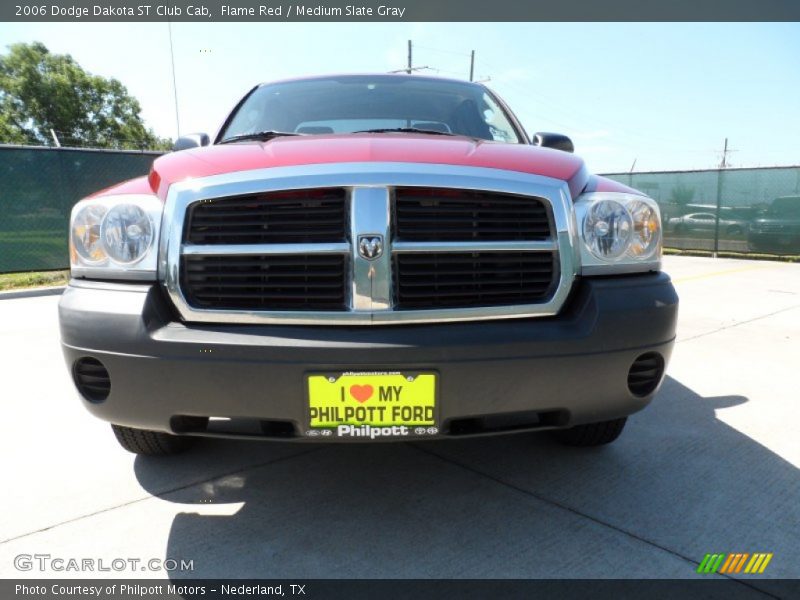 Flame Red / Medium Slate Gray 2006 Dodge Dakota ST Club Cab