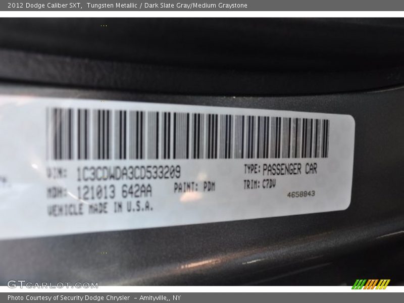 Tungsten Metallic / Dark Slate Gray/Medium Graystone 2012 Dodge Caliber SXT