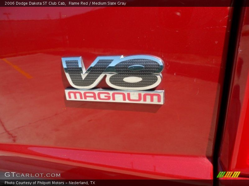 Flame Red / Medium Slate Gray 2006 Dodge Dakota ST Club Cab
