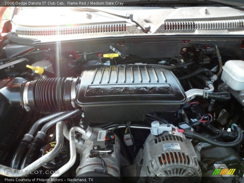 Flame Red / Medium Slate Gray 2006 Dodge Dakota ST Club Cab