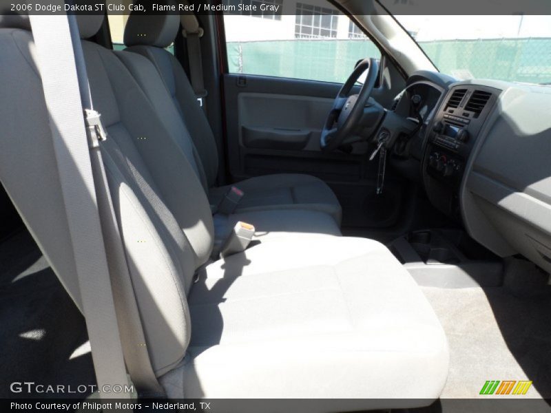 Flame Red / Medium Slate Gray 2006 Dodge Dakota ST Club Cab