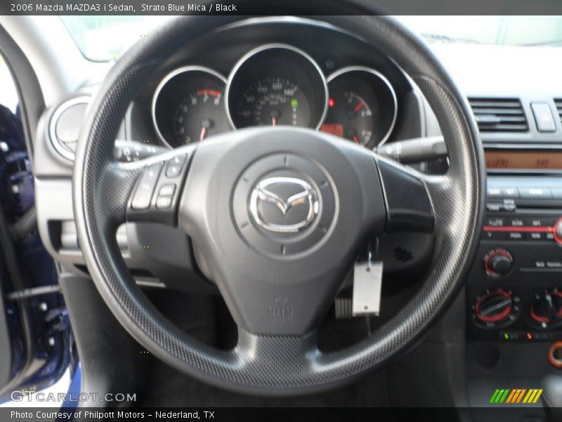 Strato Blue Mica / Black 2006 Mazda MAZDA3 i Sedan