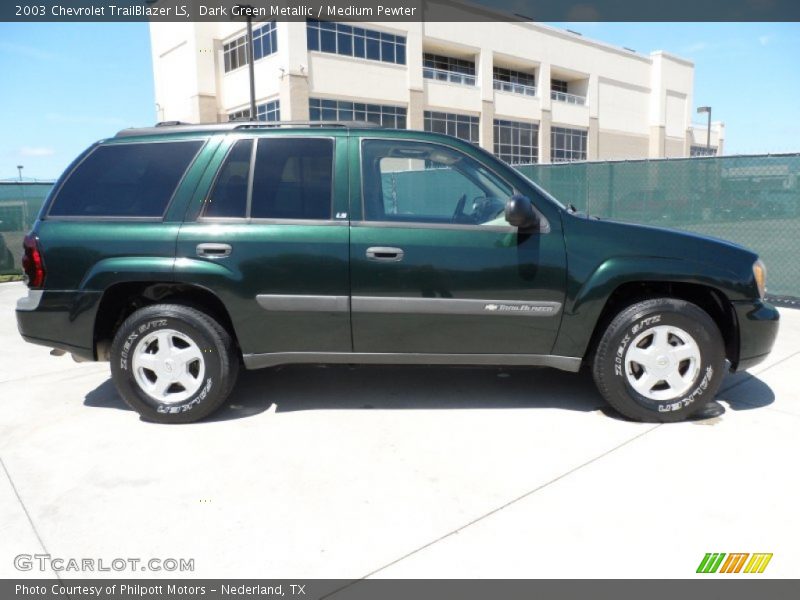Dark Green Metallic / Medium Pewter 2003 Chevrolet TrailBlazer LS
