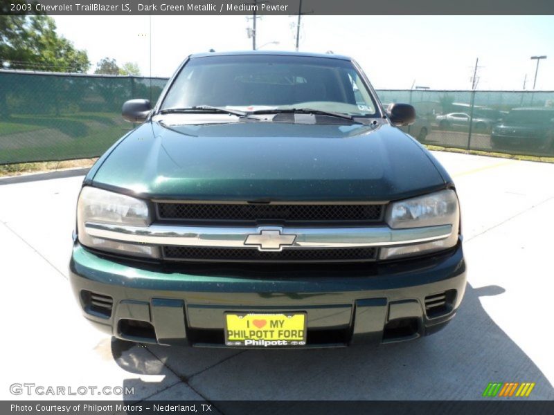 Dark Green Metallic / Medium Pewter 2003 Chevrolet TrailBlazer LS
