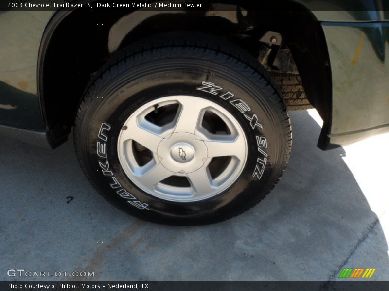 Dark Green Metallic / Medium Pewter 2003 Chevrolet TrailBlazer LS