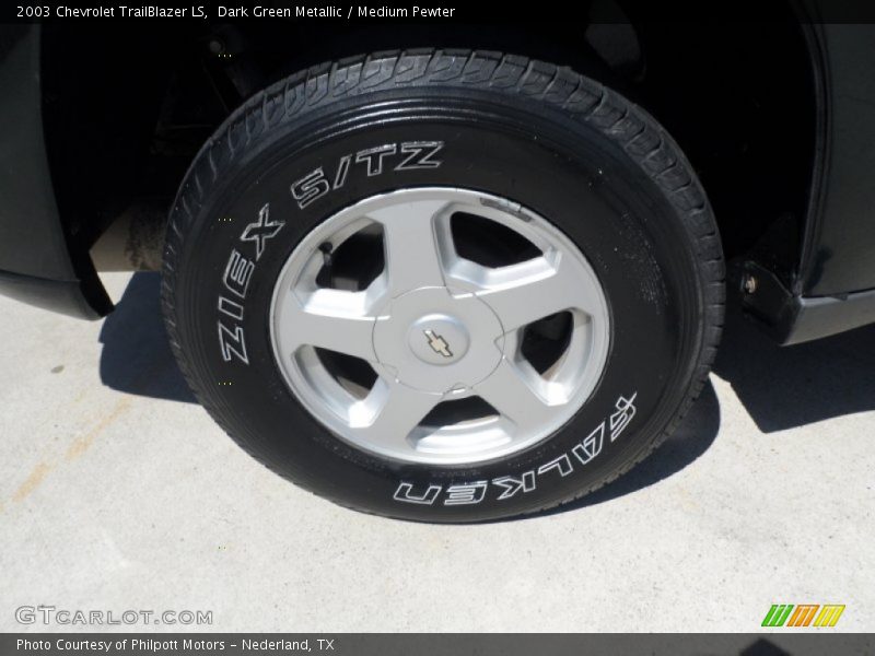 Dark Green Metallic / Medium Pewter 2003 Chevrolet TrailBlazer LS