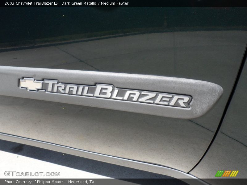 Dark Green Metallic / Medium Pewter 2003 Chevrolet TrailBlazer LS