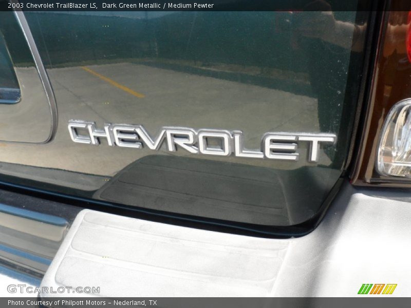 Dark Green Metallic / Medium Pewter 2003 Chevrolet TrailBlazer LS