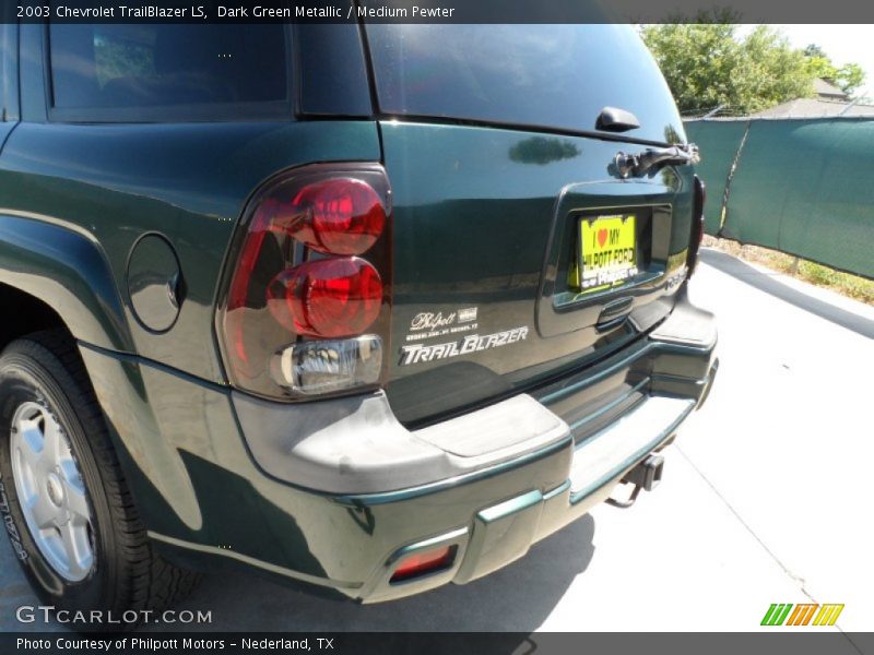 Dark Green Metallic / Medium Pewter 2003 Chevrolet TrailBlazer LS