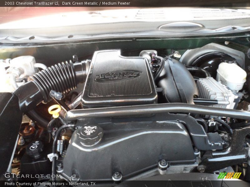 Dark Green Metallic / Medium Pewter 2003 Chevrolet TrailBlazer LS