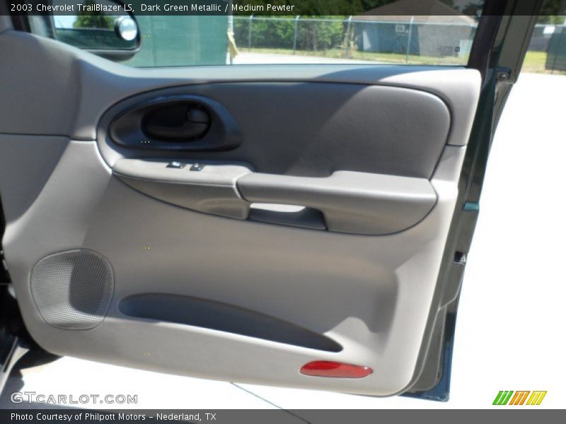 Dark Green Metallic / Medium Pewter 2003 Chevrolet TrailBlazer LS