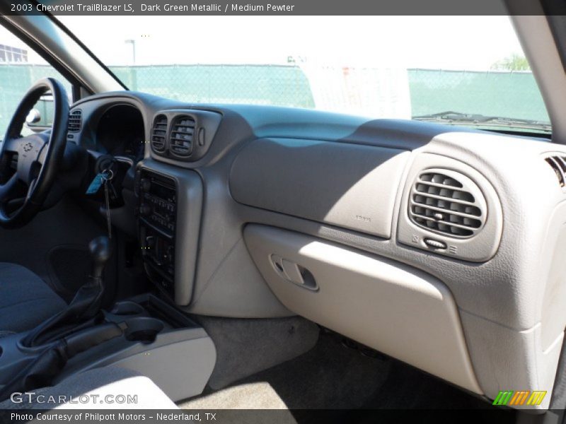 Dark Green Metallic / Medium Pewter 2003 Chevrolet TrailBlazer LS