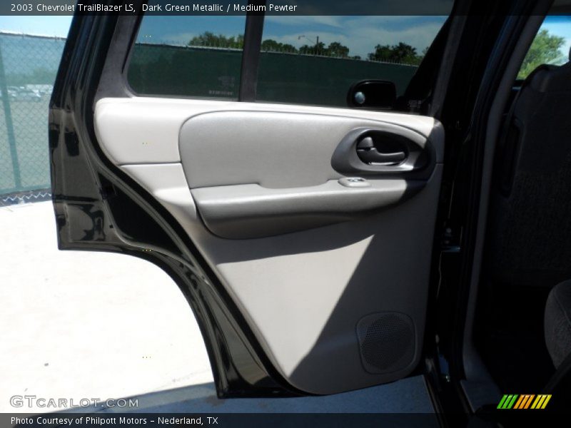 Dark Green Metallic / Medium Pewter 2003 Chevrolet TrailBlazer LS