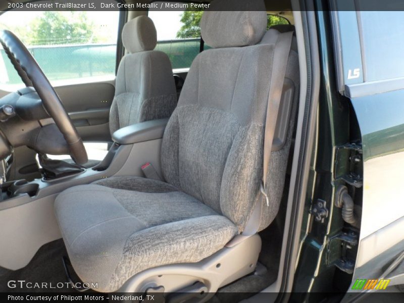 Dark Green Metallic / Medium Pewter 2003 Chevrolet TrailBlazer LS