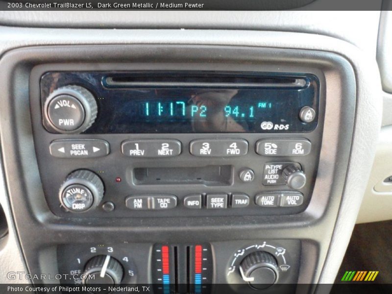 Dark Green Metallic / Medium Pewter 2003 Chevrolet TrailBlazer LS