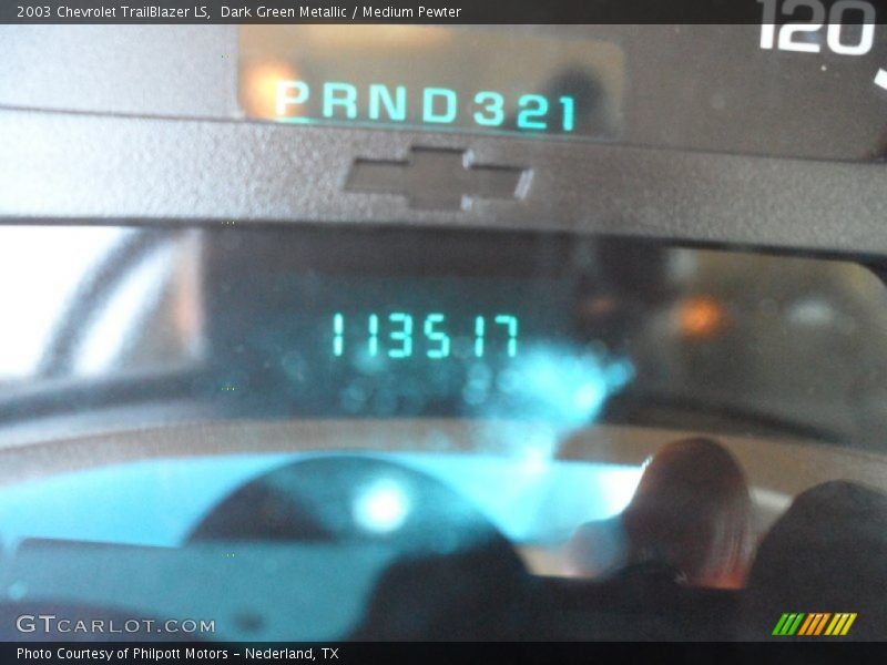 Dark Green Metallic / Medium Pewter 2003 Chevrolet TrailBlazer LS