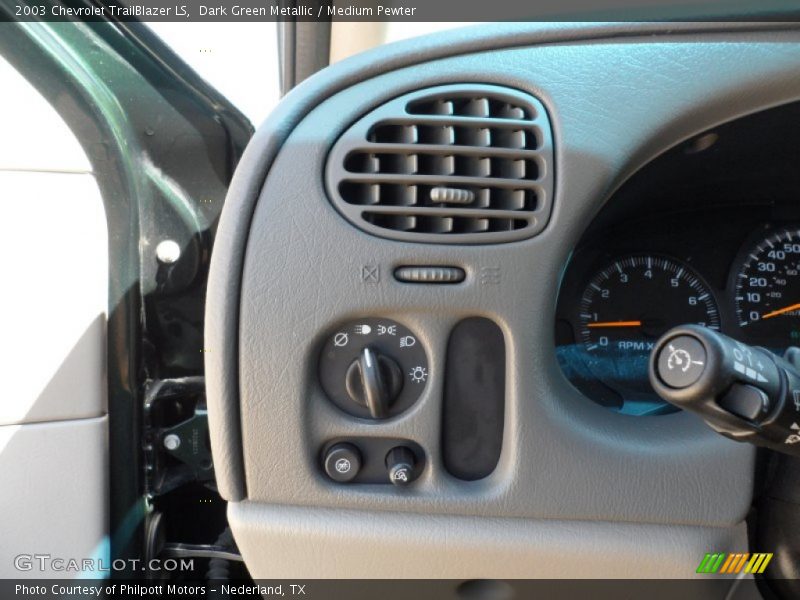 Dark Green Metallic / Medium Pewter 2003 Chevrolet TrailBlazer LS