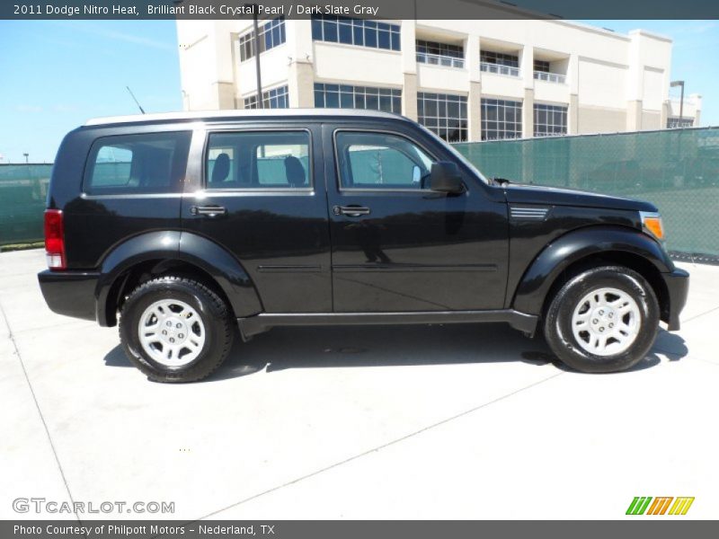 Brilliant Black Crystal Pearl / Dark Slate Gray 2011 Dodge Nitro Heat