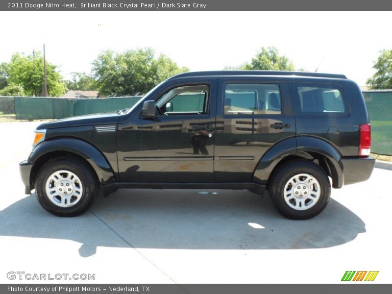 Brilliant Black Crystal Pearl / Dark Slate Gray 2011 Dodge Nitro Heat
