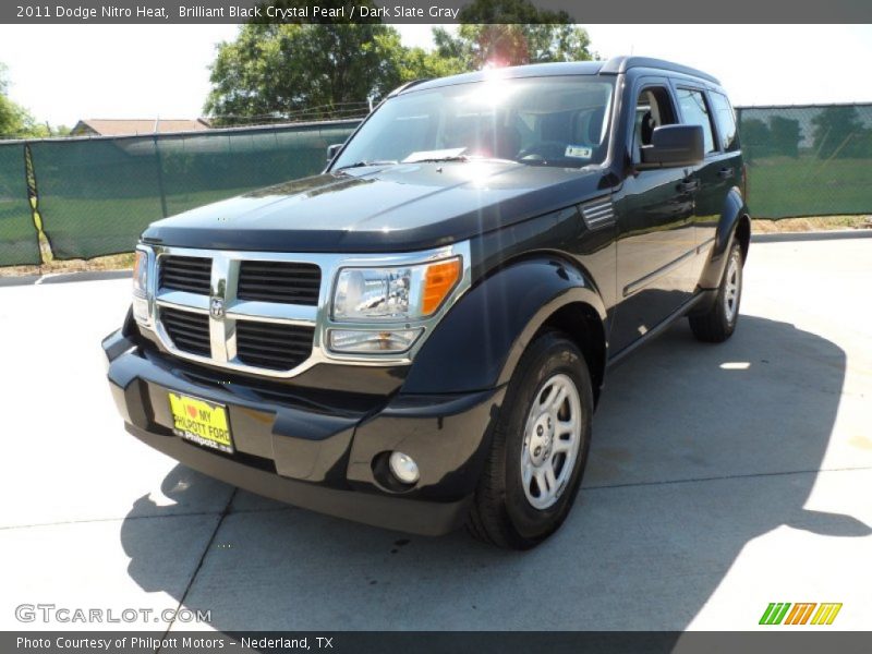 Brilliant Black Crystal Pearl / Dark Slate Gray 2011 Dodge Nitro Heat