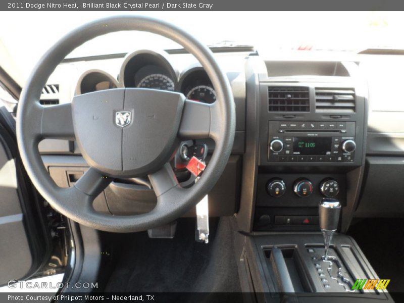 Brilliant Black Crystal Pearl / Dark Slate Gray 2011 Dodge Nitro Heat