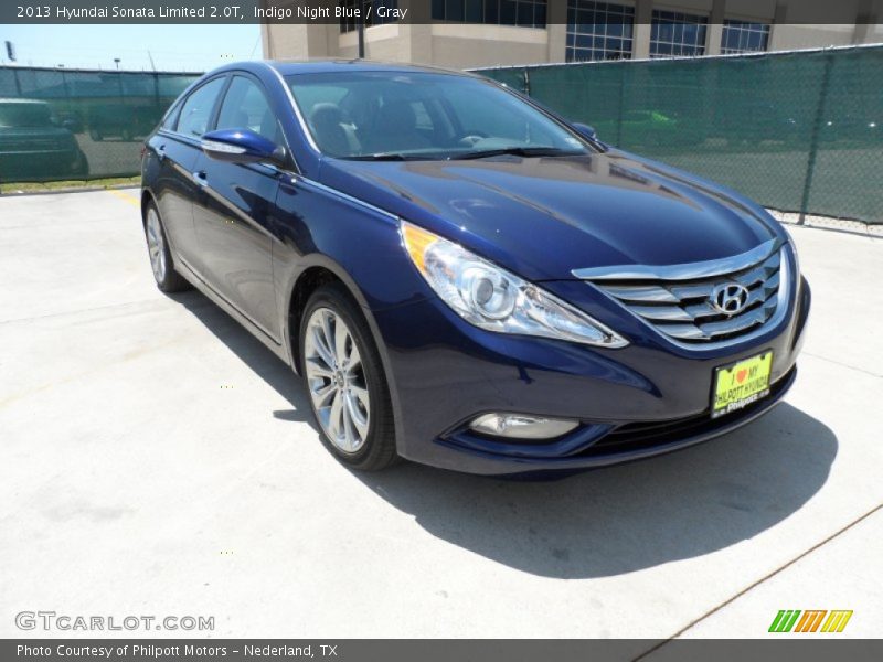 Indigo Night Blue / Gray 2013 Hyundai Sonata Limited 2.0T