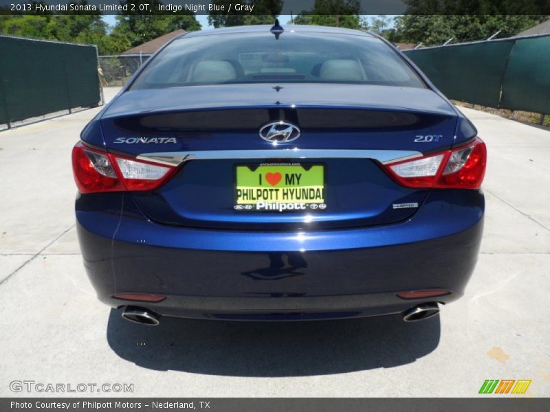 Indigo Night Blue / Gray 2013 Hyundai Sonata Limited 2.0T