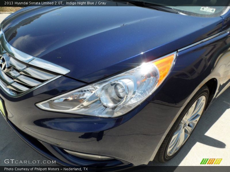 Indigo Night Blue / Gray 2013 Hyundai Sonata Limited 2.0T