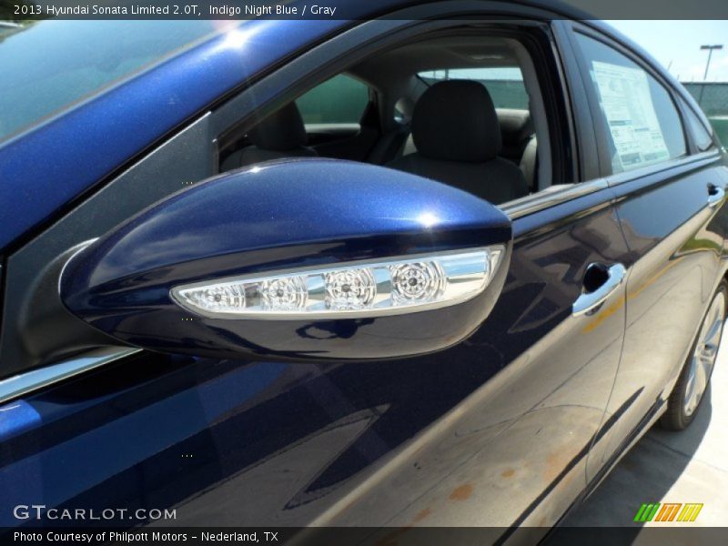 Indigo Night Blue / Gray 2013 Hyundai Sonata Limited 2.0T