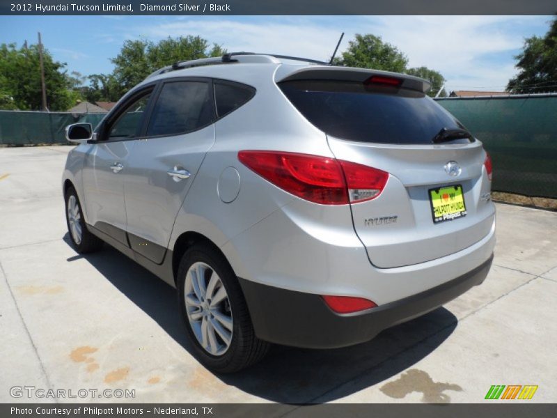 Diamond Silver / Black 2012 Hyundai Tucson Limited