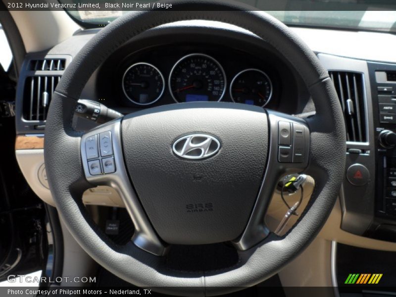 Black Noir Pearl / Beige 2012 Hyundai Veracruz Limited