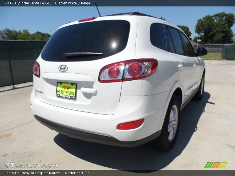 Glacier White / Beige 2012 Hyundai Santa Fe GLS