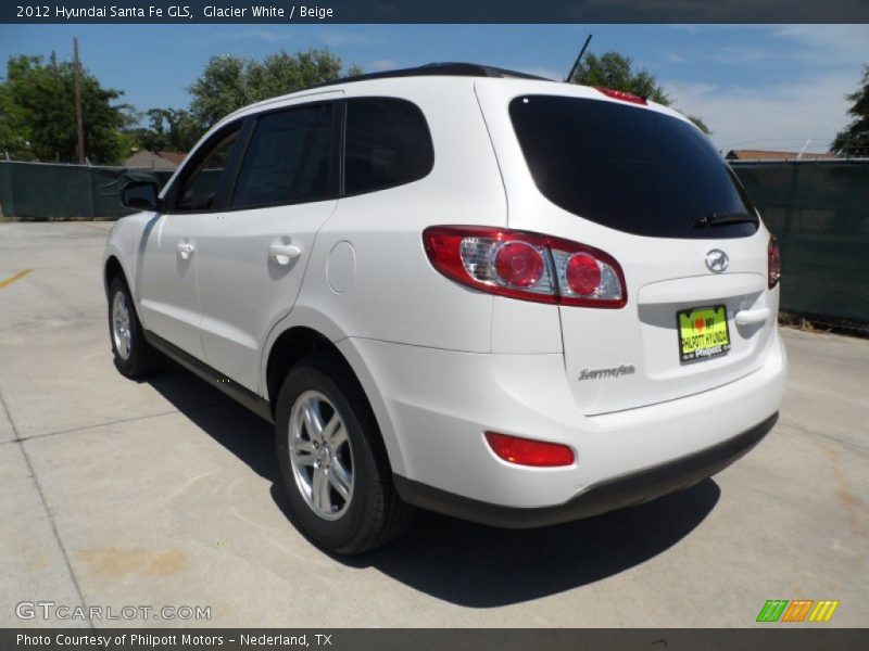 Glacier White / Beige 2012 Hyundai Santa Fe GLS